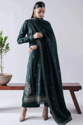 Asim Jofa - Winter 3PC Dhanak Embroidered Suit - SS0451